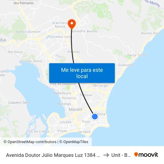 Avenida Doutor Júlio Marques Luz 1384 - Jatiúca Maceió - Al 57035-700 República Federativa Do Brasil to Unit - Benedito Bentes map