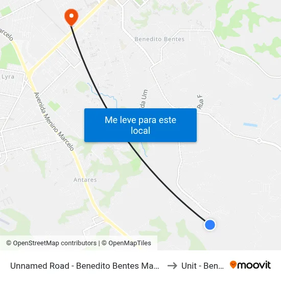 Unnamed Road - Benedito Bentes Maceió - Al República Federativa Do Brasil to Unit - Benedito Bentes map