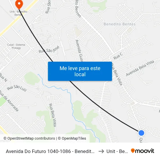 Avenida Do Futuro 1040-1086 - Benedito Bentes Maceió - Al República Federativa Do Brasil to Unit - Benedito Bentes map