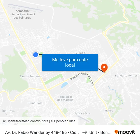 Av. Dr. Fábio Wanderley 448-486 - Cidade Universitária Maceió - Al Brasil to Unit - Benedito Bentes map