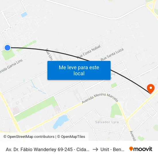 Av. Dr. Fábio Wanderley 69-245 - Cidade Universitária Maceió - Al Brasil to Unit - Benedito Bentes map