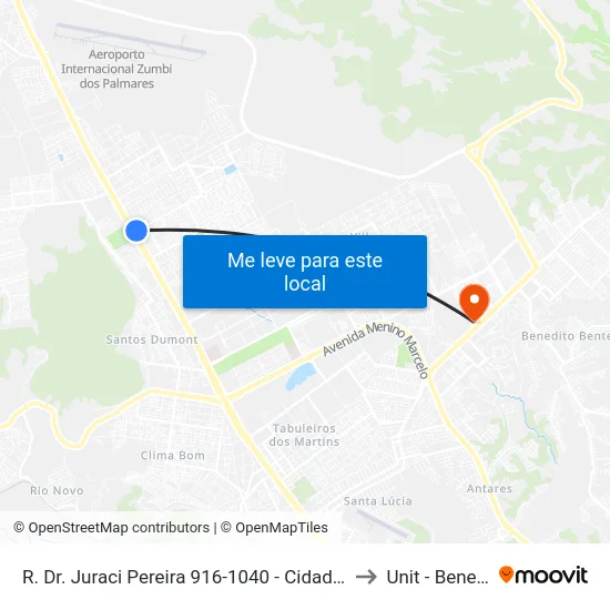 R. Dr. Juraci Pereira 916-1040 - Cidade Universitária Maceió - Al Brasil to Unit - Benedito Bentes map