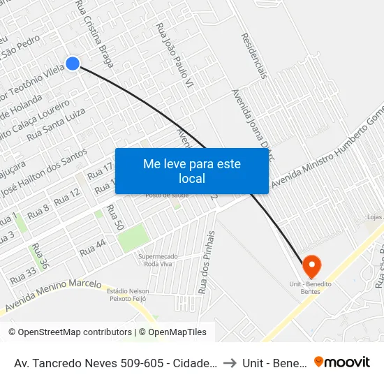 Av. Tancredo Neves 509-605 - Cidade Universitária Maceió - Al Brasil to Unit - Benedito Bentes map