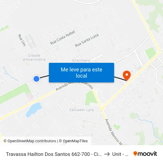 Travassa Hailton Dos Santos 662-700 - Cidade Universitária Maceió - Al 57073-480 República Federativa Do Brasil to Unit - Benedito Bentes map
