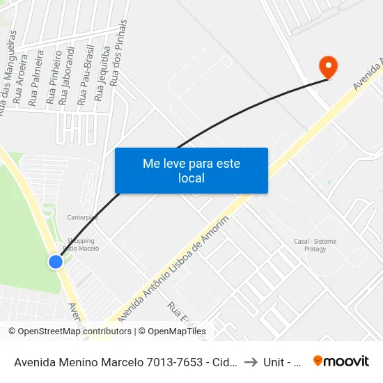 Avenida Menino Marcelo 7013-7653 - Cidade Universitária Maceió - Al 57073-470 República Federativa Do Brasil to Unit - Benedito Bentes map