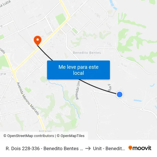 R. Dois 228-336 - Benedito Bentes Maceió - Al Brasil to Unit - Benedito Bentes map
