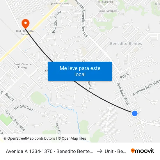 Avenida A 1334-1370 - Benedito Bentes Maceió - Al República Federativa Do Brasil to Unit - Benedito Bentes map
