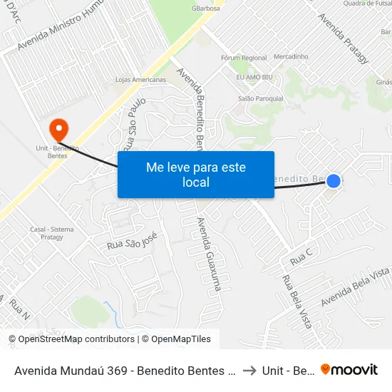 Avenida Mundaú 369 - Benedito Bentes Maceió - Al 57085-778 República Federativa Do Brasil to Unit - Benedito Bentes map