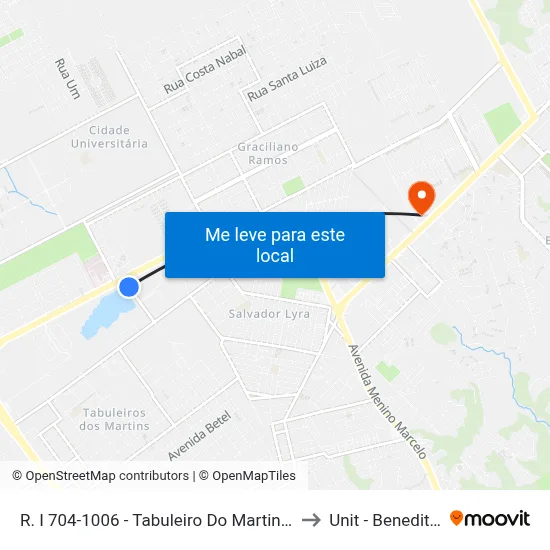 R. I 704-1006 - Tabuleiro Do Martins Maceió - Al Brasil to Unit - Benedito Bentes map