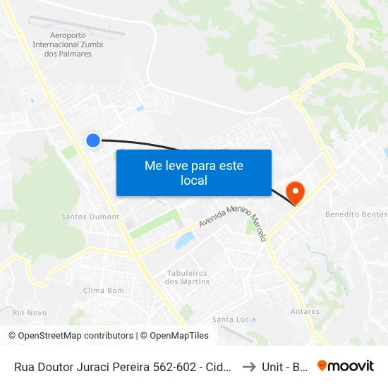 Rua Doutor Juraci Pereira 562-602 - Cidade Universitária Maceió - Al República Federativa Do Brasil to Unit - Benedito Bentes map