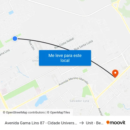 Avenida Gama Lins 87 - Cidade Universitária Maceió - Al República Federativa Do Brasil to Unit - Benedito Bentes map