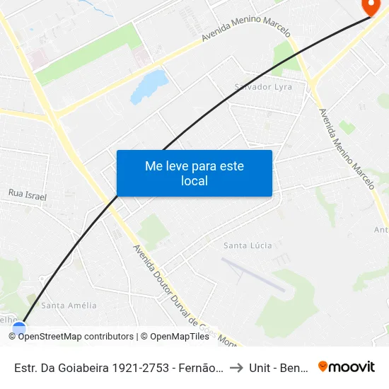 Estr. Da Goiabeira 1921-2753 - Fernão Velho Maceió - Al 57070-440 Brasil to Unit - Benedito Bentes map