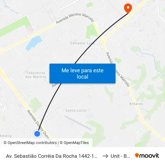 Av. Sebastião Corrêia Da Rocha 1442-1510 - Tabuleiro Do Martins Maceió - Al 57061-410 Brasil to Unit - Benedito Bentes map