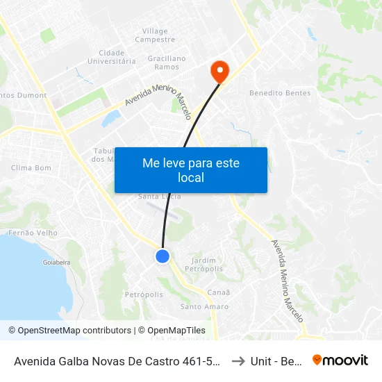 Avenida Galba Novas De Castro 461-505 Maceió - Al República Federativa Do Brasil to Unit - Benedito Bentes map