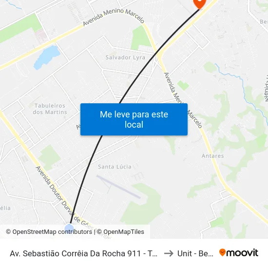 Av. Sebastião Corrêia Da Rocha 911 - Tabuleiro Do Martins Maceió - Al 57061-410 Brasil to Unit - Benedito Bentes map