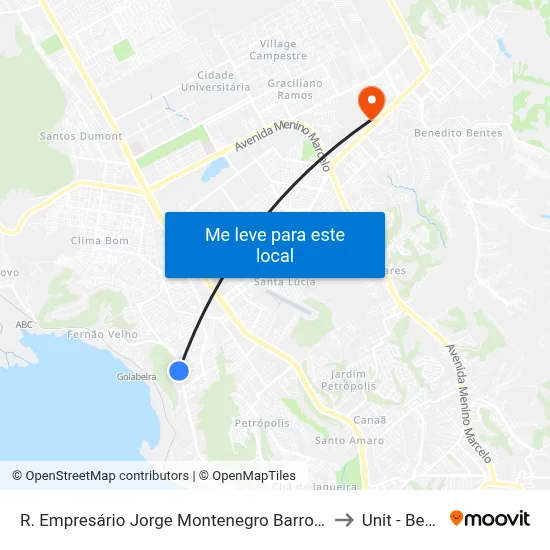 R. Empresário Jorge Montenegro Barros 2867-3013 - Santa Amelia Maceió - Al Brasil to Unit - Benedito Bentes map