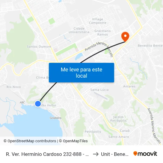 R. Ver. Hermínio Cardoso 232-888 - Rio Novo Maceió - Al Brasil to Unit - Benedito Bentes map