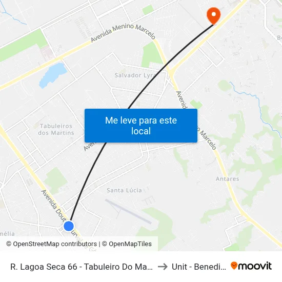 R. Lagoa Seca 66 - Tabuleiro Do Martins Maceió - Al Brasil to Unit - Benedito Bentes map