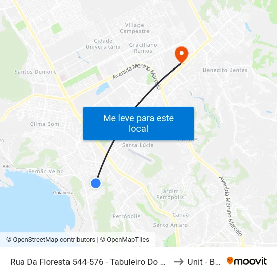Rua Da Floresta 544-576 - Tabuleiro Do Martins Maceió - Al 57060-080 República Federativa Do Brasil to Unit - Benedito Bentes map