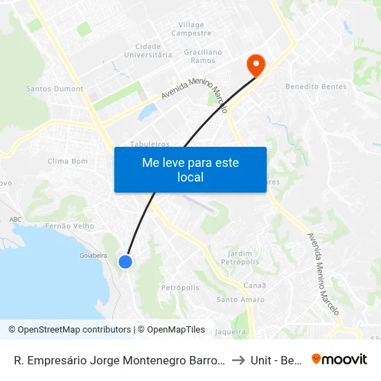 R. Empresário Jorge Montenegro Barros 2613-2697 - Santa Amelia Maceió - Al Brasil to Unit - Benedito Bentes map