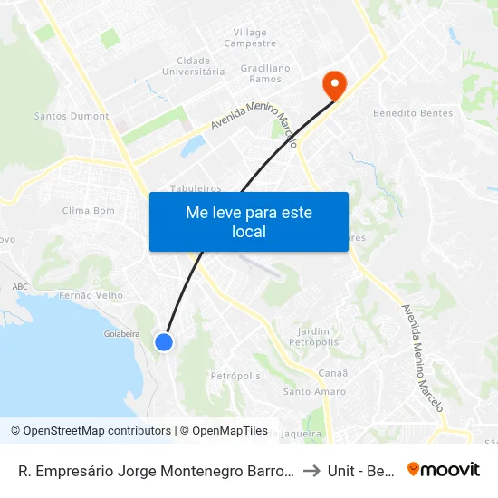 R. Empresário Jorge Montenegro Barros 2614-2698 - Santa Amelia Maceió - Al Brasil to Unit - Benedito Bentes map