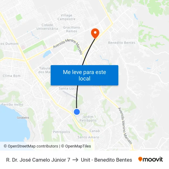 R. Dr. José Camelo Júnior 7 to Unit - Benedito Bentes map