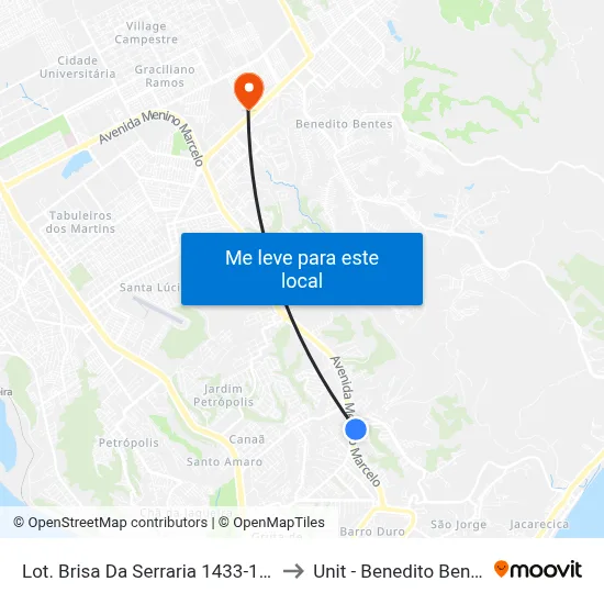 Lot. Brisa Da Serraria 1433-1507 to Unit - Benedito Bentes map