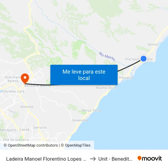 Ladeira Manoel Florentino Lopes Dos Santos 100 to Unit - Benedito Bentes map