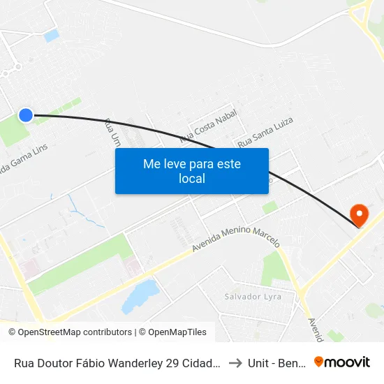 Rua Doutor Fábio Wanderley 29 Cidade Universitária Maceió - Alagoas Brasil to Unit - Benedito Bentes map