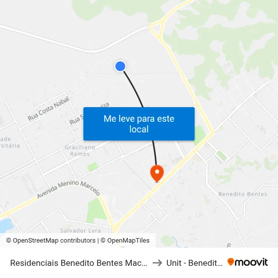 Residenciais Benedito Bentes Maceió - Alagoas Brasil to Unit - Benedito Bentes map