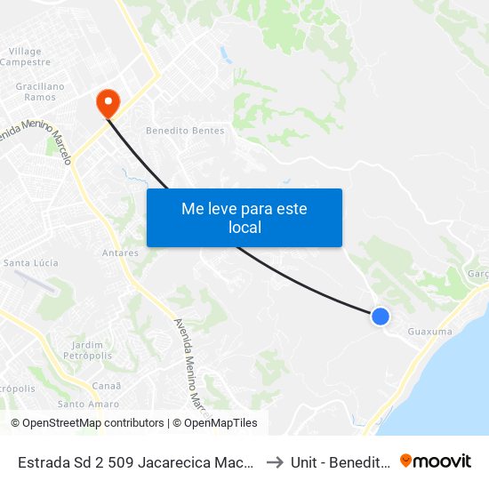 Estrada Sd 2 509 Jacarecica Maceió - Alagoas Brasil to Unit - Benedito Bentes map