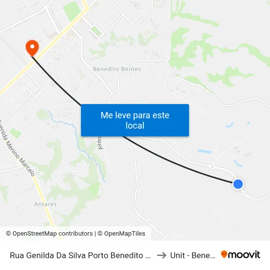 Rua Genilda Da Silva Porto Benedito Bentes Maceió - Alagoas Brasil to Unit - Benedito Bentes map