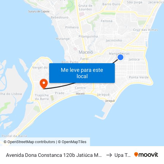 Avenida Dona Constanca 120b Jatiúca Maceió - Alagoas 57036-370 Brasil to Upa Trapiche map