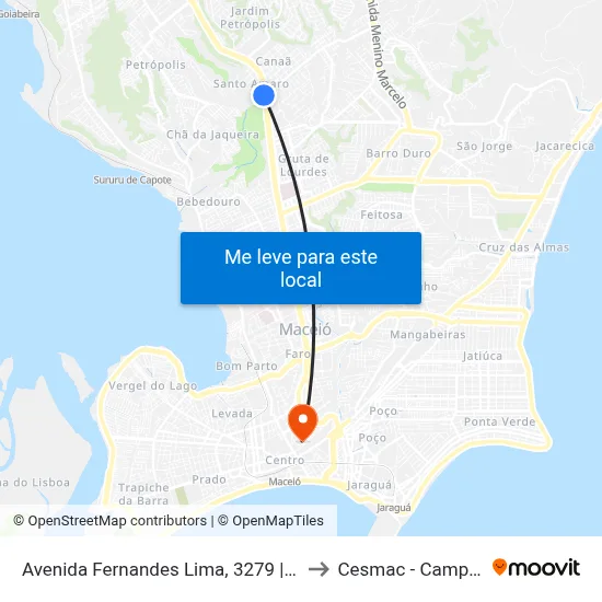 Avenida Fernandes Lima, 3279 | Facima to Cesmac - Campus IV map