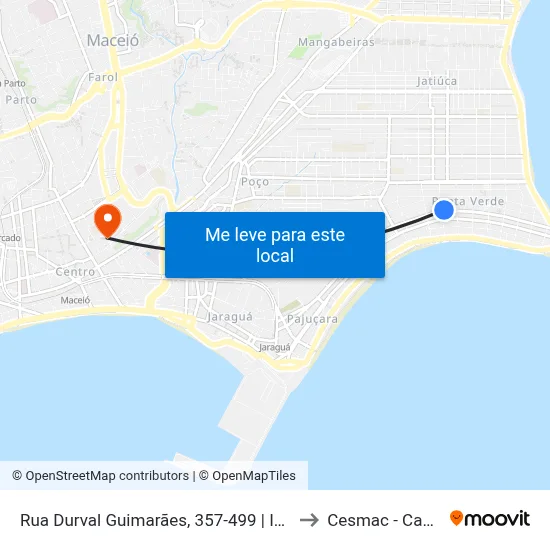 Rua Durval Guimarães, 357-499 | Igreja São Pedro to Cesmac - Campus IV map