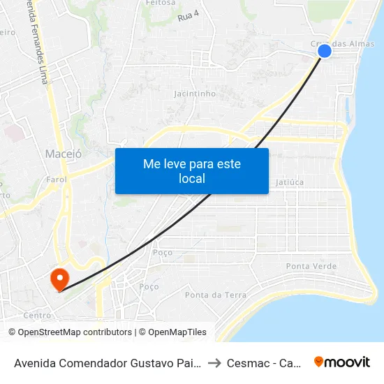 Avenida Comendador Gustavo Paiva, 3384 | Unit to Cesmac - Campus IV map