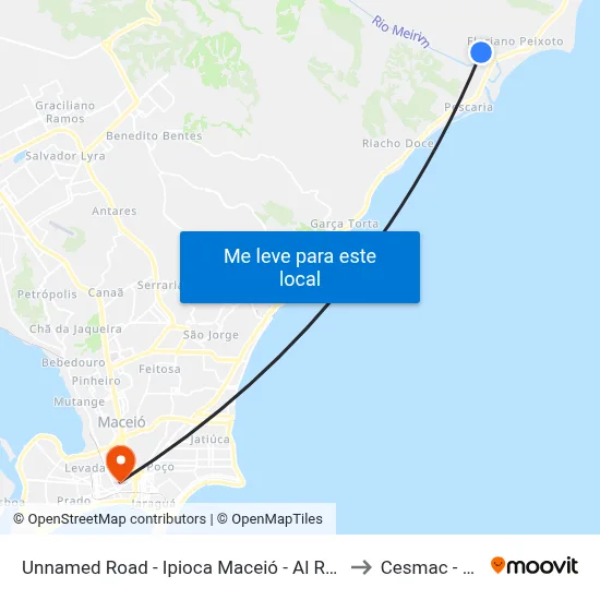 Unnamed Road - Ipioca Maceió - Al República Federativa Do Brasil to Cesmac - Campus IV map