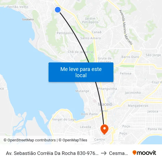 Av. Sebastião Corrêia Da Rocha 830-976 - Tabuleiro Do Martins Maceió - Al 57061-410 Brasil to Cesmac - Campus IV map