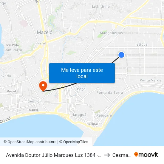 Avenida Doutor Júlio Marques Luz 1384 - Jatiúca Maceió - Al 57035-700 República Federativa Do Brasil to Cesmac - Campus IV map