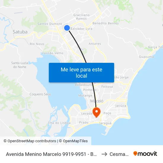 Avenida Menino Marcelo 9919-9951 - Barro Duro Maceió - Al República Federativa Do Brasil to Cesmac - Campus IV map