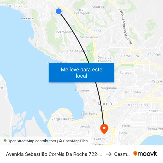 Avenida Sebastião Corrêia Da Rocha 722-780 - Tabuleiro Do Martins Maceió - Al 57061-410 República Federativa Do Brasil to Cesmac - Campus IV map