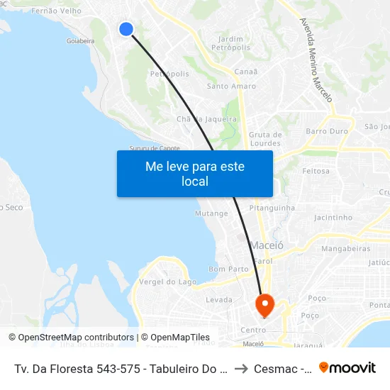 Tv. Da Floresta 543-575 - Tabuleiro Do Martins Maceió - Al 57060-080 Brasil to Cesmac - Campus IV map