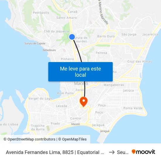Avenida Fernandes Lima, 8825 | Equatorial Energia to Seune map