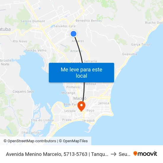 Avenida Menino Marcelo, 5713-5763 | Tanque Cheio to Seune map