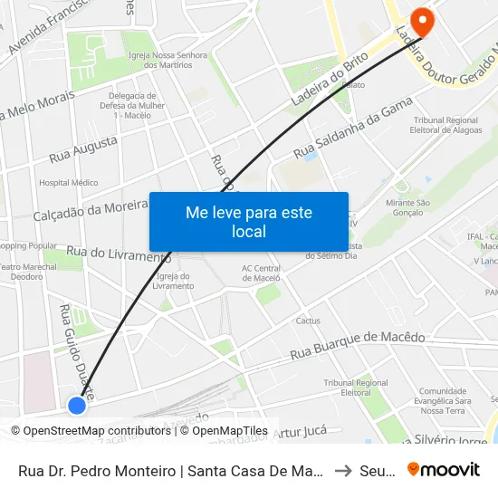 Rua Dr. Pedro Monteiro | Santa Casa De Maceió to Seune map