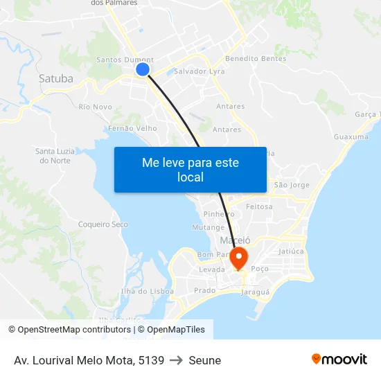Av. Lourival Melo Mota, 5139 to Seune map