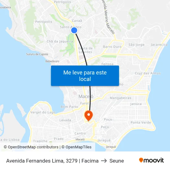 Avenida Fernandes Lima, 3279 | Facima to Seune map