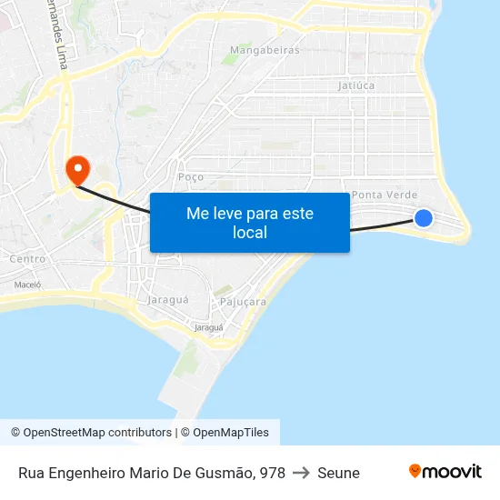 Rua Engenheiro Mario De Gusmão, 978 to Seune map