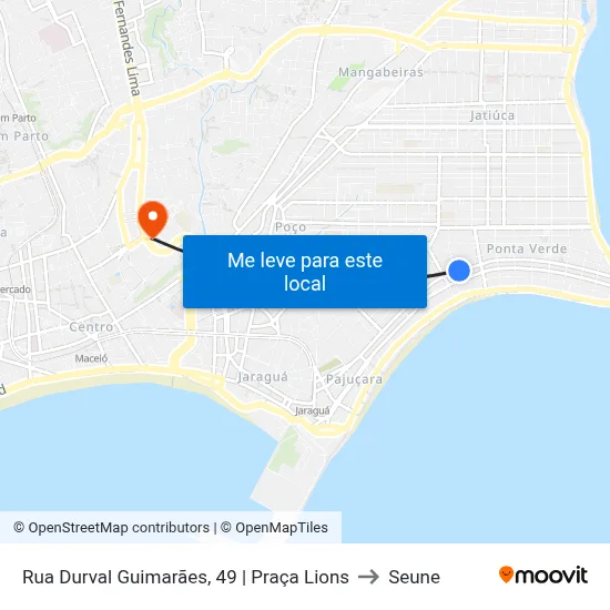 Rua Durval Guimarães, 49 | Praça Lions to Seune map