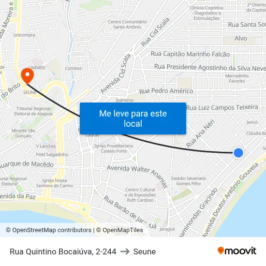 Rua Quintino Bocaiúva, 2-244 to Seune map